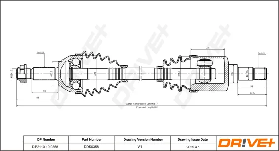 Antriebswelle Dr!ve+ DP2110.10.0358 Bild Antriebswelle Dr!ve+ DP2110.10.0358