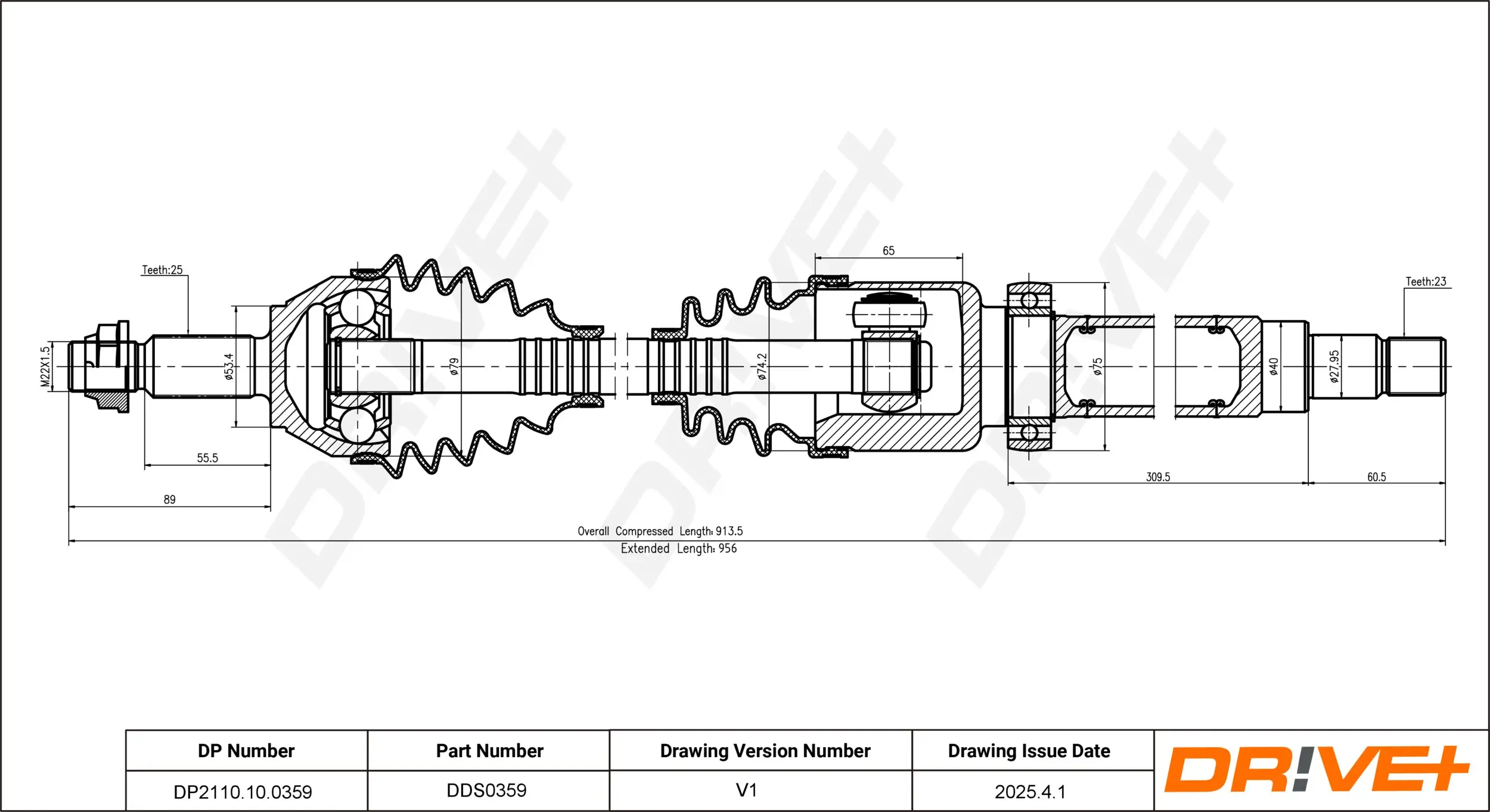 Antriebswelle Dr!ve+ DP2110.10.0359