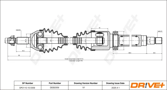 Antriebswelle Dr!ve+ DP2110.10.0359 Bild Antriebswelle Dr!ve+ DP2110.10.0359