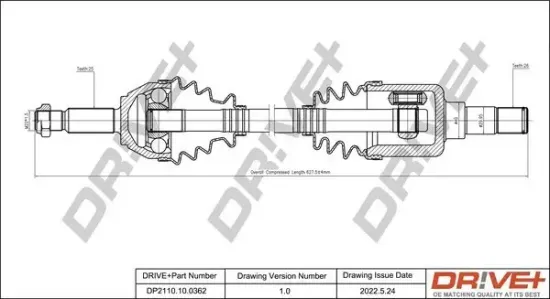 Antriebswelle Vorderachse links Dr!ve+ DP2110.10.0362 Bild Antriebswelle Vorderachse links Dr!ve+ DP2110.10.0362
