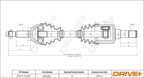 Antriebswelle Dr!ve+ DP2110.10.0362 Bild Antriebswelle Dr!ve+ DP2110.10.0362