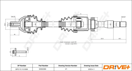 Antriebswelle Dr!ve+ DP2110.10.0369 Bild Antriebswelle Dr!ve+ DP2110.10.0369
