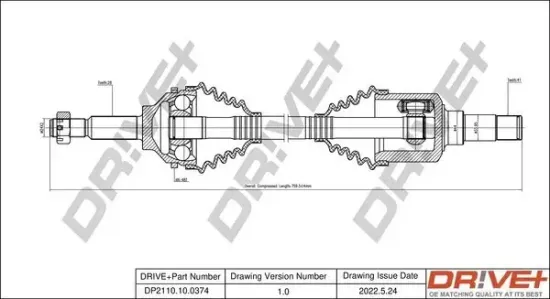 Antriebswelle Dr!ve+ DP2110.10.0374 Bild Antriebswelle Dr!ve+ DP2110.10.0374