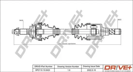 Antriebswelle Vorderachse links Dr!ve+ DP2110.10.0423 Bild Antriebswelle Vorderachse links Dr!ve+ DP2110.10.0423
