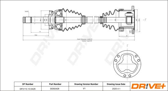 Antriebswelle Vorderachse links Vorderachse rechts Dr!ve+ DP2110.10.0428 Bild Antriebswelle Vorderachse links Vorderachse rechts Dr!ve+ DP2110.10.0428