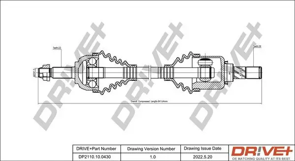 Antriebswelle Dr!ve+ DP2110.10.0430