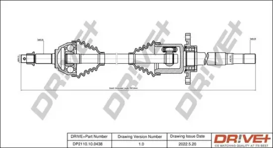 Antriebswelle Dr!ve+ DP2110.10.0438 Bild Antriebswelle Dr!ve+ DP2110.10.0438