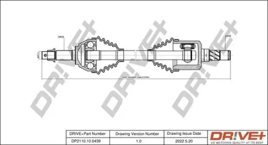 Antriebswelle Dr!ve+ DP2110.10.0439 Bild Antriebswelle Dr!ve+ DP2110.10.0439