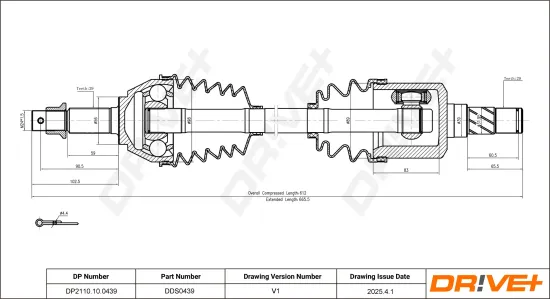 Antriebswelle Dr!ve+ DP2110.10.0439 Bild Antriebswelle Dr!ve+ DP2110.10.0439