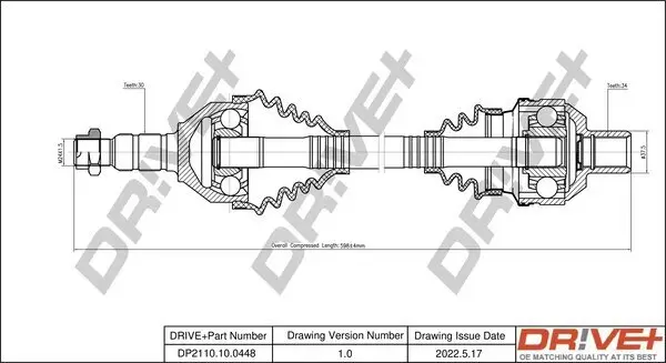 Antriebswelle Dr!ve+ DP2110.10.0448