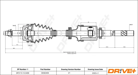 Antriebswelle Dr!ve+ DP2110.10.0458 Bild Antriebswelle Dr!ve+ DP2110.10.0458