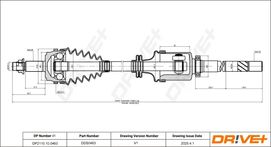 Antriebswelle Dr!ve+ DP2110.10.0463 Bild Antriebswelle Dr!ve+ DP2110.10.0463