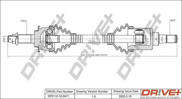 Antriebswelle Dr!ve+ DP2110.10.0471