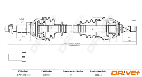 Antriebswelle Dr!ve+ DP2110.10.0505 Bild Antriebswelle Dr!ve+ DP2110.10.0505