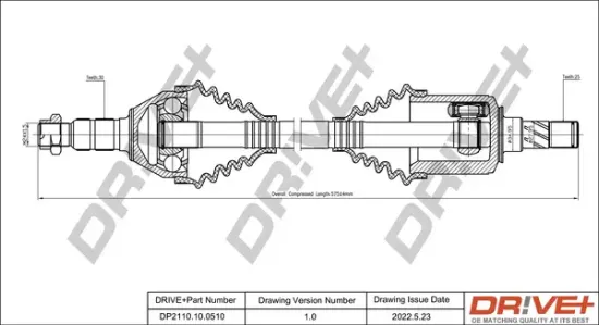 Antriebswelle Vorderachse links Dr!ve+ DP2110.10.0510 Bild Antriebswelle Vorderachse links Dr!ve+ DP2110.10.0510