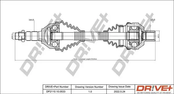 Antriebswelle Dr!ve+ DP2110.10.0533