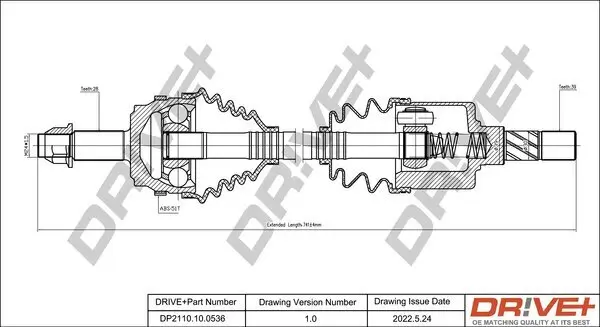 Antriebswelle Dr!ve+ DP2110.10.0536