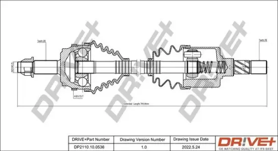 Antriebswelle Dr!ve+ DP2110.10.0536 Bild Antriebswelle Dr!ve+ DP2110.10.0536