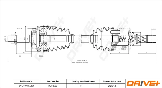 Antriebswelle Dr!ve+ DP2110.10.0536 Bild Antriebswelle Dr!ve+ DP2110.10.0536