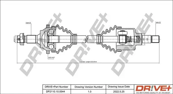 Antriebswelle Dr!ve+ DP2110.10.0544