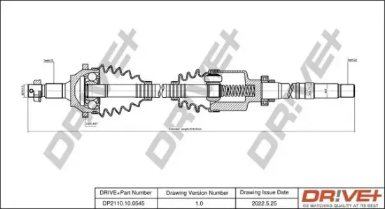 Antriebswelle Dr!ve+ DP2110.10.0545 Bild Antriebswelle Dr!ve+ DP2110.10.0545