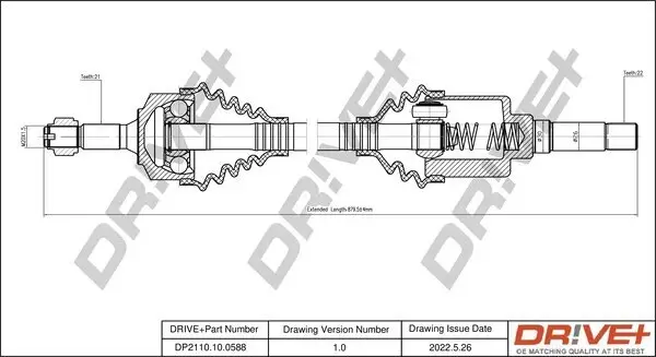 Antriebswelle Dr!ve+ DP2110.10.0588