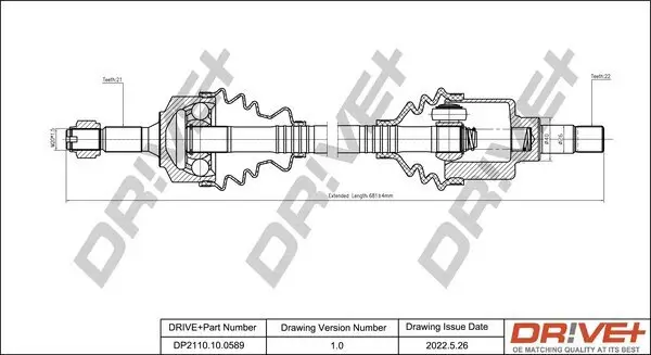 Antriebswelle Dr!ve+ DP2110.10.0589