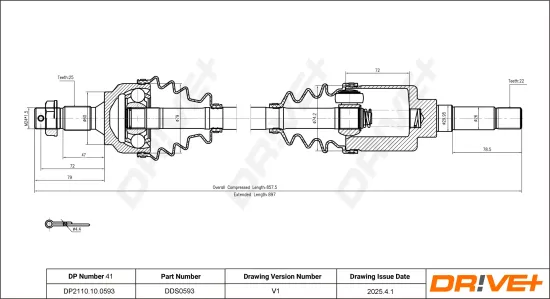 Antriebswelle Dr!ve+ DP2110.10.0593 Bild Antriebswelle Dr!ve+ DP2110.10.0593