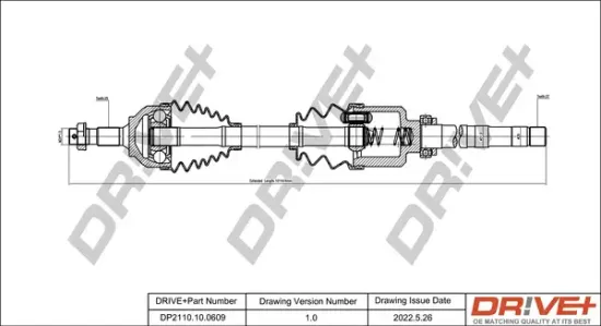 Antriebswelle Vorderachse rechts Dr!ve+ DP2110.10.0609 Bild Antriebswelle Vorderachse rechts Dr!ve+ DP2110.10.0609