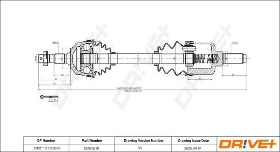 Antriebswelle Dr!ve+ DP2110.10.0610 Bild Antriebswelle Dr!ve+ DP2110.10.0610