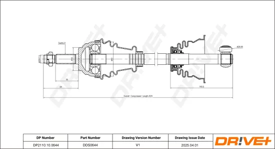 Antriebswelle Dr!ve+ DP2110.10.0644 Bild Antriebswelle Dr!ve+ DP2110.10.0644