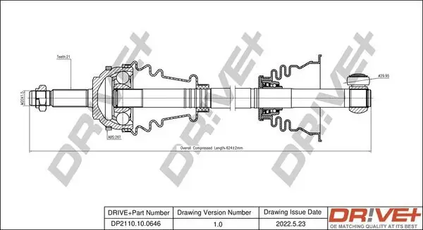 Antriebswelle Dr!ve+ DP2110.10.0646