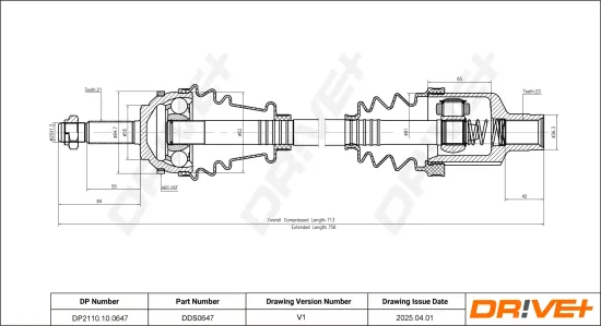 Antriebswelle Dr!ve+ DP2110.10.0647 Bild Antriebswelle Dr!ve+ DP2110.10.0647