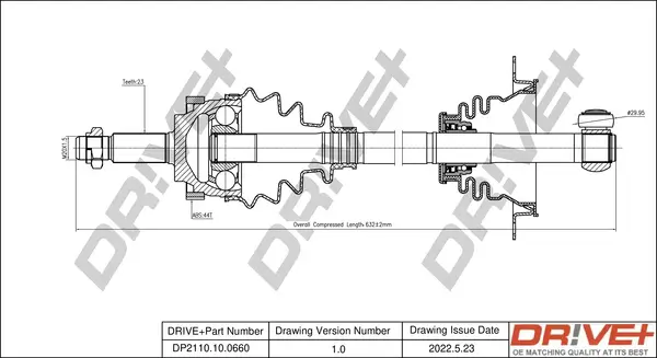 Antriebswelle Dr!ve+ DP2110.10.0660