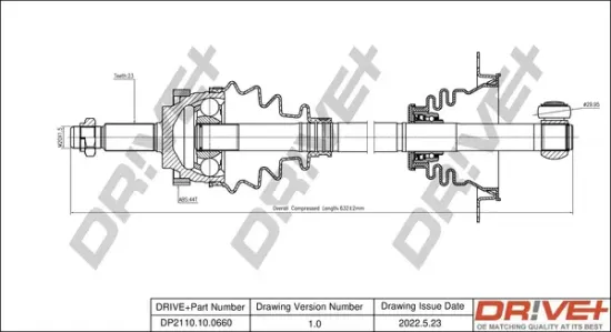 Antriebswelle Dr!ve+ DP2110.10.0660 Bild Antriebswelle Dr!ve+ DP2110.10.0660