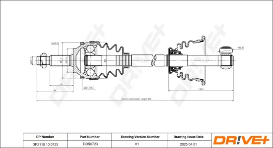 Antriebswelle Dr!ve+ DP2110.10.0723 Bild Antriebswelle Dr!ve+ DP2110.10.0723