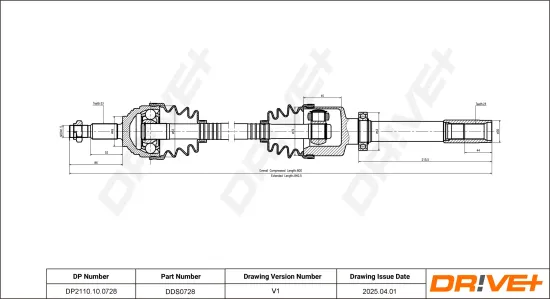 Antriebswelle Vorderachse rechts Dr!ve+ DP2110.10.0728 Bild Antriebswelle Vorderachse rechts Dr!ve+ DP2110.10.0728