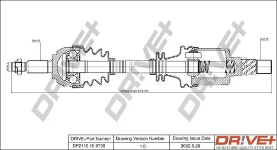 Antriebswelle Dr!ve+ DP2110.10.0730 Bild Antriebswelle Dr!ve+ DP2110.10.0730