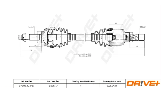 Antriebswelle Dr!ve+ DP2110.10.0757 Bild Antriebswelle Dr!ve+ DP2110.10.0757