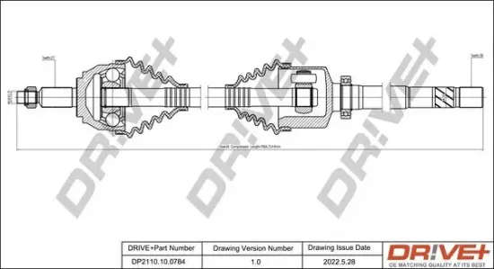 Antriebswelle Vorderachse rechts Dr!ve+ DP2110.10.0784 Bild Antriebswelle Vorderachse rechts Dr!ve+ DP2110.10.0784