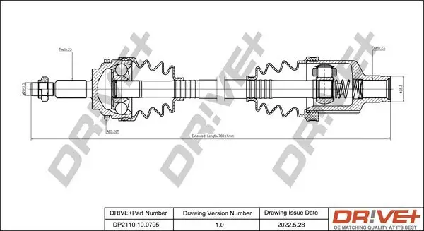 Antriebswelle Dr!ve+ DP2110.10.0795