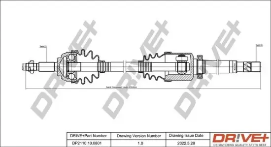 Antriebswelle Dr!ve+ DP2110.10.0801 Bild Antriebswelle Dr!ve+ DP2110.10.0801