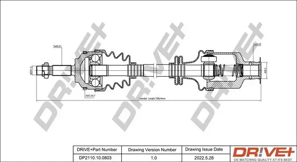 Antriebswelle Dr!ve+ DP2110.10.0803 Bild Antriebswelle Dr!ve+ DP2110.10.0803