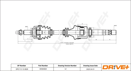 Antriebswelle Vorderachse rechts Dr!ve+ DP2110.10.0828 Bild Antriebswelle Vorderachse rechts Dr!ve+ DP2110.10.0828