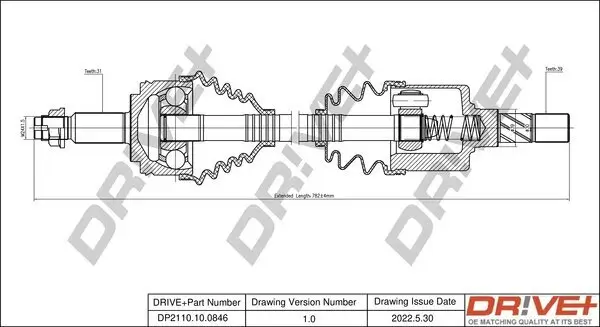 Antriebswelle Dr!ve+ DP2110.10.0846