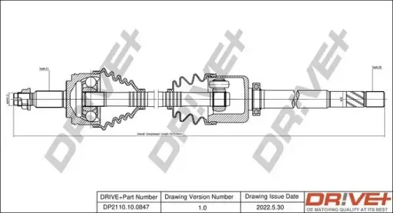 Antriebswelle Dr!ve+ DP2110.10.0847 Bild Antriebswelle Dr!ve+ DP2110.10.0847