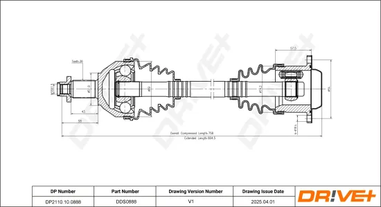 Antriebswelle Dr!ve+ DP2110.10.0888 Bild Antriebswelle Dr!ve+ DP2110.10.0888