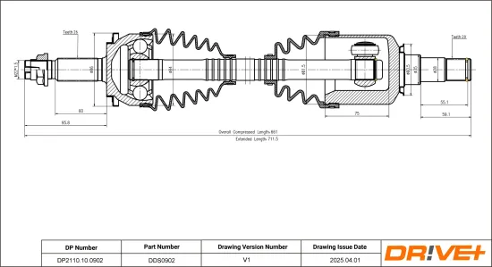 Antriebswelle Dr!ve+ DP2110.10.0902 Bild Antriebswelle Dr!ve+ DP2110.10.0902