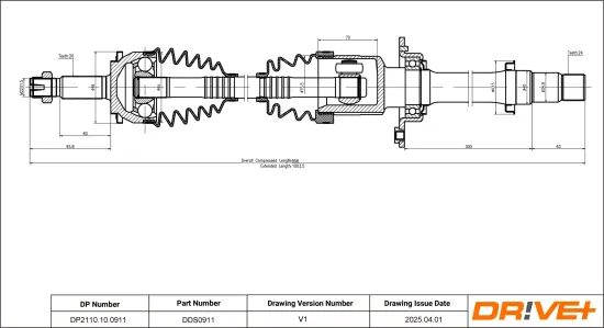 Antriebswelle Vorderachse rechts Dr!ve+ DP2110.10.0911 Bild Antriebswelle Vorderachse rechts Dr!ve+ DP2110.10.0911
