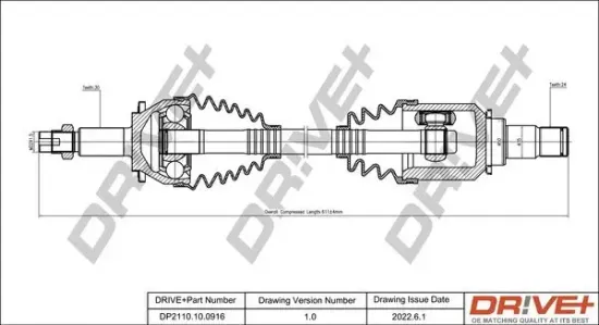 Antriebswelle Dr!ve+ DP2110.10.0916 Bild Antriebswelle Dr!ve+ DP2110.10.0916